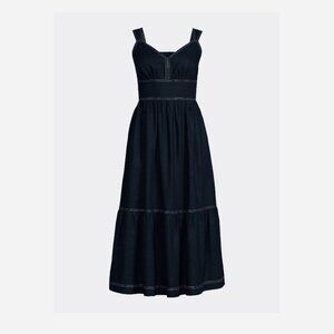 Scoop Women's Linen Blend Maxi Dress Black XL NWT 16/18 Beautiful